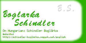 boglarka schindler business card